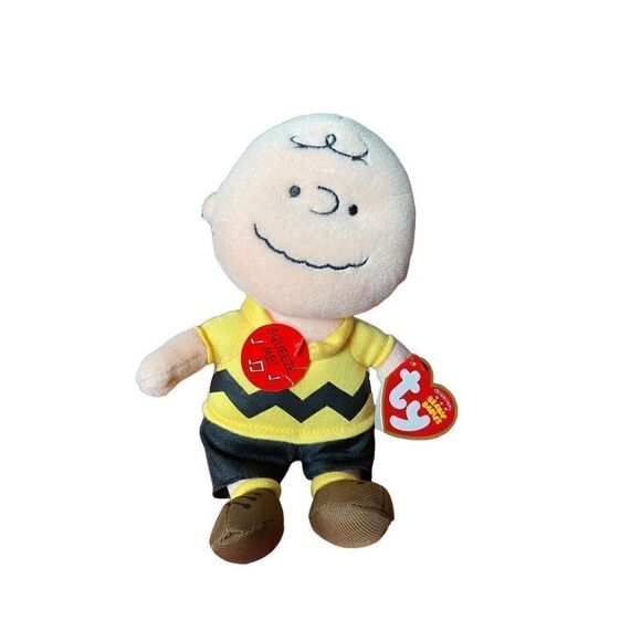 Peanuts Charlie Brown plush soft stuffed doll TY beanie baby toy - Picture 1 of 4